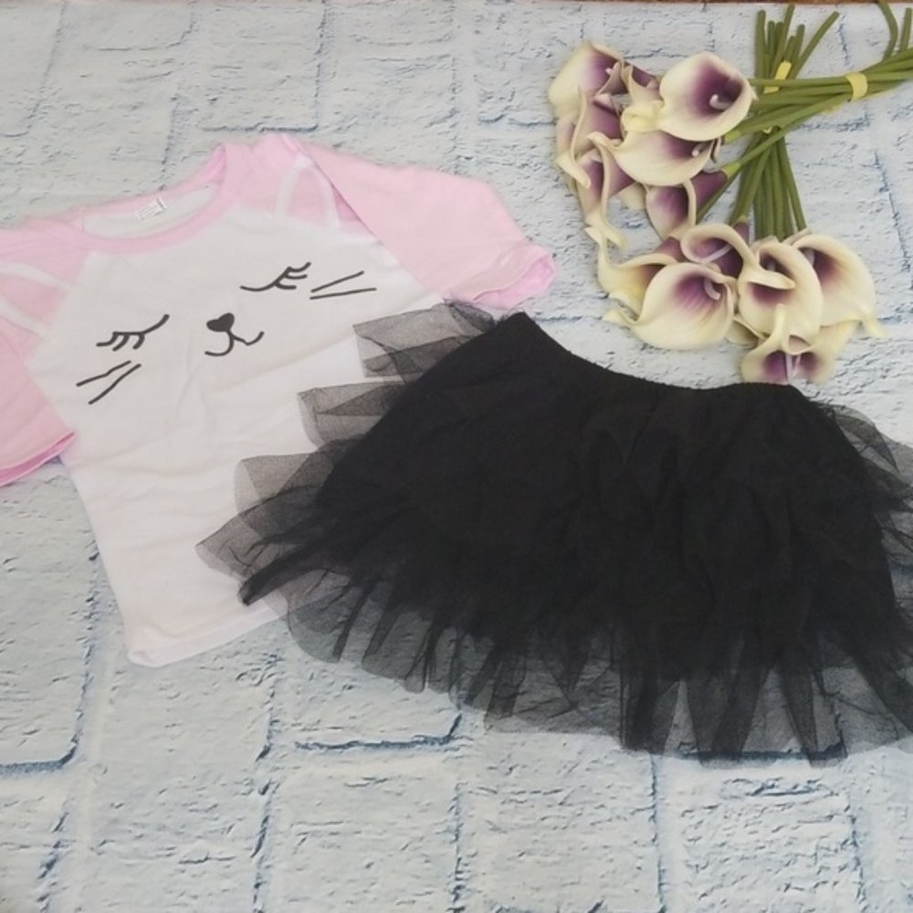 Boutique Two Piece Top and Tulle Skirt Outfit